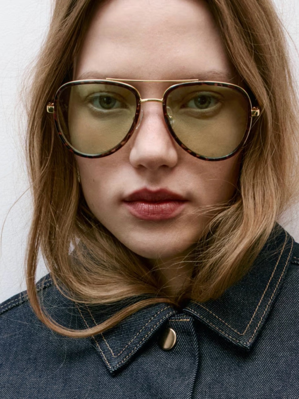 H&M Tortoiseshell Oversized Aviator Sunglasses - Women - Picture 3 of 4